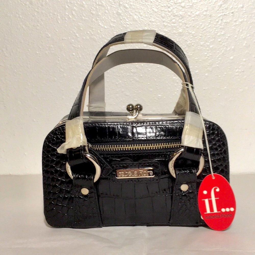 Isabella Fiore Marcelle Frame Black Mini Purse